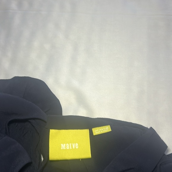 Maeve Cold Shoulder Ruffle Blue Top Women’s Size 4 - Picture 12 of 15